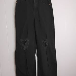 Wild Fable Black Distressed Flare Jeans